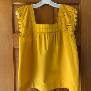 J.Crew Eyelet Pom-Pom Tank